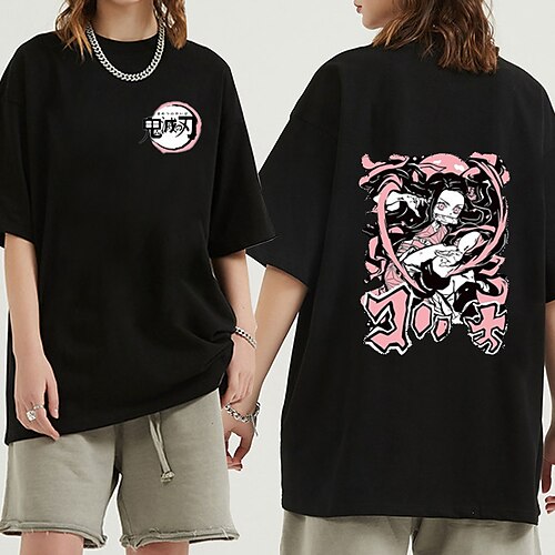 

Matador de Demônios: Kimetsu no Yaiba Kamado Nezuko Kamado Tanjiro Japonesa/Curta Imprimir Clássico Estilo de rua Camiseta Para Homens Mulheres Unisexo Adulto Hot Stamping 100% algodão Casual / Diário