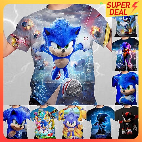 

Kinder Jungen T-Shirt Schall Kurzarm 3D-Druck Graphic Rundhalsausschnitt Schwarz Blau Staubiges Blau Kinder Oberteile Frühling Sommer Aktiv Täglich Outdoor Regular Fit 4-12 Jahre