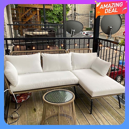 

2 Stück Outdoor-Sofakissenbezüge, Terrassen-Sofa-Sitzbezug aus Korbgeflecht, wasserdichter Sofabezug, Oxford-Korbstuhlbezug, Möbelschutz, 55,9 x 101,6 cm, für Restaurant, Hotel, Hochzeit