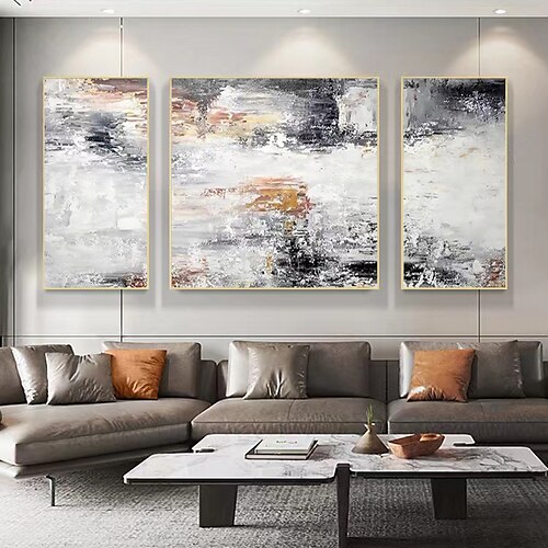 

Hand Painted Abstract Wall Art Painting On Canvas Black White Picture For Living Room Abstract Oil Paintings Home Decor Unframed