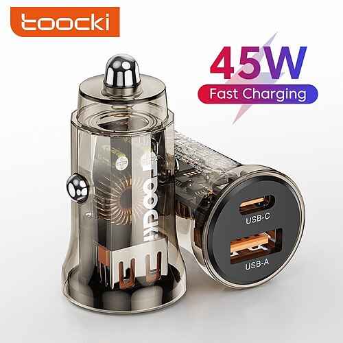 

toocki 45w usb chargeur de voiture charge rapide 4.0 qc pd 3.0 scp pd usb type c voiture charge rapide pour iphone 14 13 huawei samsung xiaomi