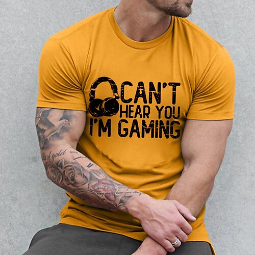 

Homens Camiseta Gráfico Com letras estampadas Gola Redonda Roupa Impressão 3D Ao ar livre Diário Manga Curta Imprimir Moda Designer Vintage