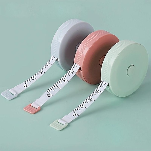 1pc Soft Tape Measure Retractable Measurement Body Fabric Sewing Tailor  Cloth Knitting Craft Weight Loss Measurement Retractable Black Double Sided Tape  Measure Body Measurement 2023 - $3.99