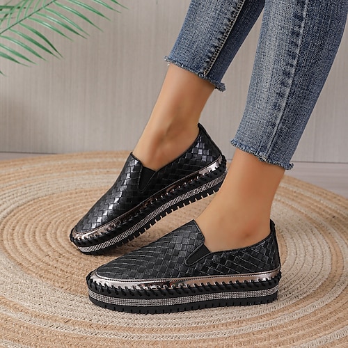 

Femme Basket Slip-Ons Baby Baskets à enfiler Bureau du quotidien Marche Eté Comprend un ruban de remplacement Ruban Plateau Talon Plat Talon caché Bout rond Punk Elégant Chaussures de tennis Marche