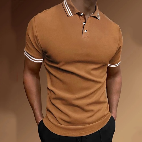 

Herren Poloshirt Golfhemd Casual Festtage Kargen Klassisch Kurzarm Modisch Basic Glatt Taste Sommer Regular Fit Schwarz Weiß Gelb Orange Grau Poloshirt