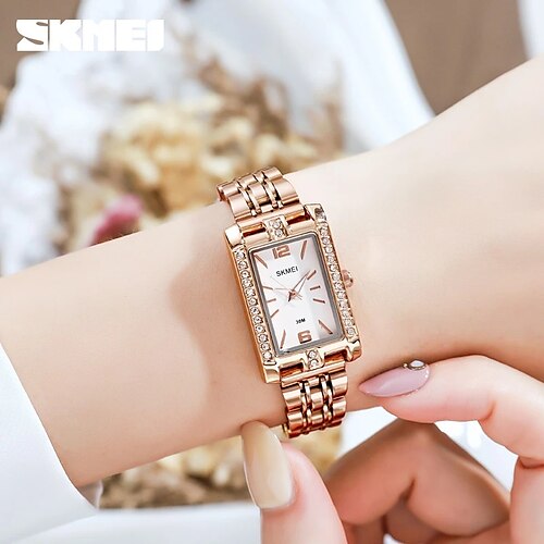 

SKMEI Elegant Meticulous Women Watch Small Dial Rhinestone Female Quartz Wristwatches Ladies Girls Watches