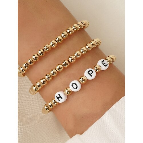 

Mujer Pulseras Moda Exterior Letra Pulsera