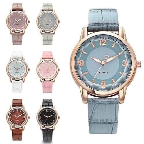 

correa de cuero señoras reloj polígono cristal lujo mujer relojes