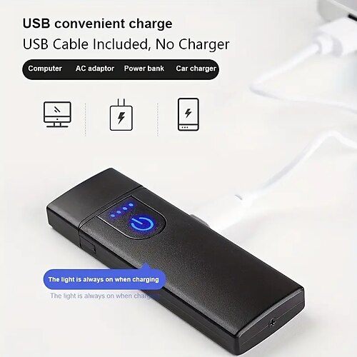 

Touch Sensing USB Charging Lighter Mini Electric Cigarette Lighter Arc Rechargeable USB Windproof Device Gifts For Dad Husband Father's Day