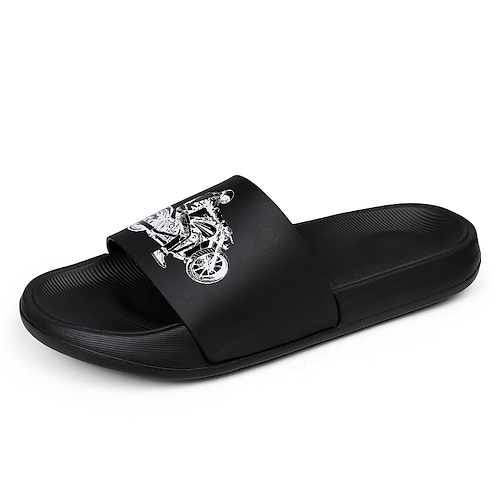 

Homens Chinelos e flip-flops Chinelos Sandálias De Moda Chinelos ao ar livre Chinelos de praia Casual Estilo Praia Diário Couro Ecológico Respirável Preto Cinzento Preto e Dourado Branco e Preto