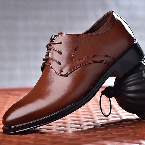 

Hombre Oxfords Zapatos Confort Tallas Grandes Negocios Clásico Casual Diario Oficina y carrera Zapatos de Paseo Cuero Sintético Transpirable Cómodo Antideslizante Felpa negra Felpa marrón Negro