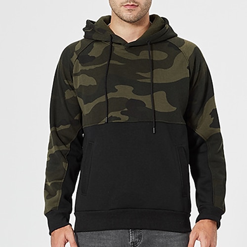 

Men's Hoodie Black Green Khaki Hooded Camouflage Sports Outdoor Daily Sports Designer Basic Casual Spring Fall Clothing Apparel Hoodies Sweatshirts