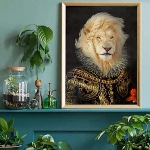 

Renaissance animal mur art impressions sur toile et affiches vintage portrait photos tissu décoratif peinture pour salon photos pas de cadre