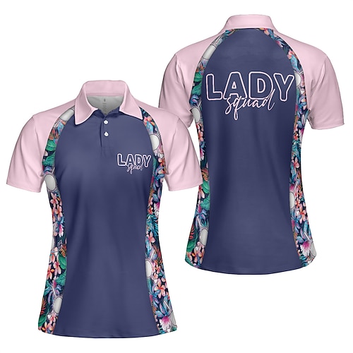 

Mulheres Camisa polo de caminhada Camisa de golfe roupas de golfe Respirável Secagem Rápida Macio Manga Curta Blusas Normal Bloco de cor Verão Primavera Treino de Ginástica Golfe Badminton