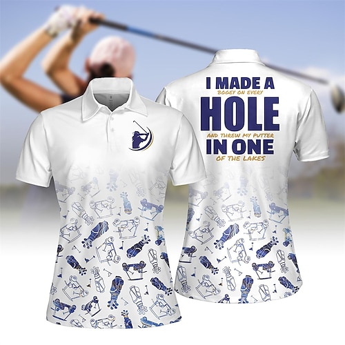 

Mujer Camisas de polo Camiseta de golf ropa de golf Transpirable Secado rápido Suave Manga Corta Camiseta Ajuste regular Impreso Verano Primavera Tenis Golf Bádminton