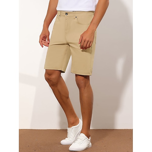 

Hombre Pantalón corto Pantalones cortos chinos Bermudas pantalones cortos de trabajo Bolsillo Plano Comodidad Transpirable Exterior Diario Noche 100% Algodón Moda Casual Negro Caqui