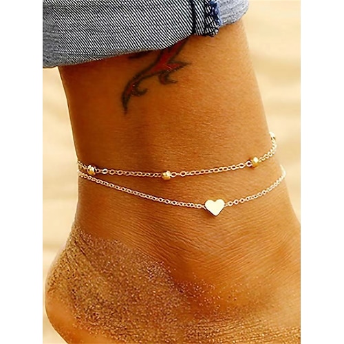 

Femme Mode Extérieur Cœur Bracelet de cheville