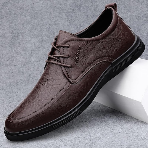 

Hombre Oxfords Los zapatos de cuero Zapatos Confort Tallas Grandes Negocios Casual Diario Oficina y carrera Zapatos de Paseo Cuero Sintético Transpirable Cómodo Antideslizante Marrón oscuro Negro
