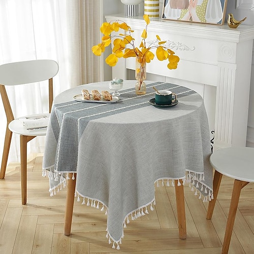 

couverture de table en tissu ovale rectangle pour pique-nique de mariage à manger de pâques printemps nappe boho table tissu printemps nappe ronde couverture de table en tissu ovale
