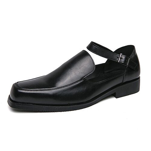 

Homme Sandales Sabots et mules Chaussures à carreaux de style britannique Sandales de mode Décontractées Britanique du quotidien Polyuréthane Noir Eté Printemps