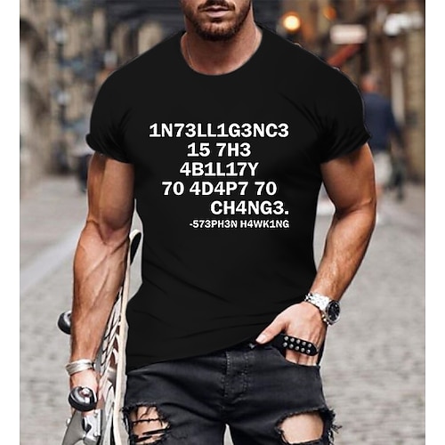 

Men's T shirt Tee Graphic Tee Casual Style Classic Style Cool Shirt Letter Graphic Prints Funny Crew Neck Hot Stamping Street Vacation Short Sleeves Print Clothing Apparel Designer Basic Modern