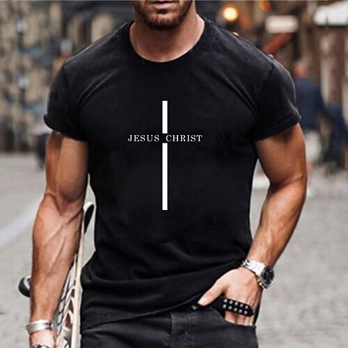 

Herren T Shirt Grafischen T-Shirt Legerer Stil Klassicher Stil Buchstabe Grafik-Drucke Rundhalsausschnitt Bekleidung Outdoor Strasse Kurzarm Bedruckt Modisch Designer Brautkleider schlicht