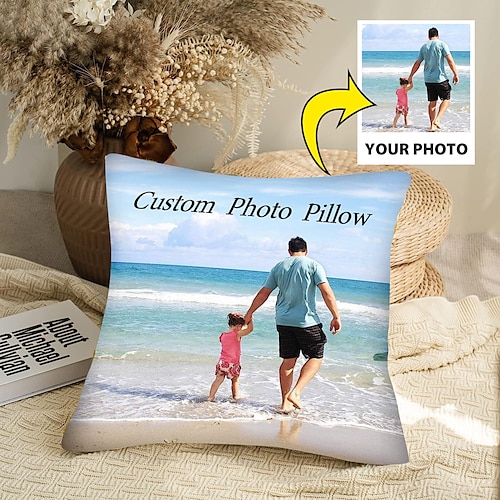 

Custom Pillow Cover Add your Image Personalized Photo Design Picture Fashion Casual Pillowcase Cushion Cover 1pc