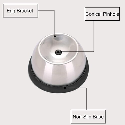 Stainless Steel Egg Piercer for Hard Boiled Eggs with Sturdy Base, Heavy  Duty Egg Poker to Get Good Hard Boiled Eggs, Easy & Fast Egg Piercing Tool  Great As Stocking Stuffers, Non-magenetic 