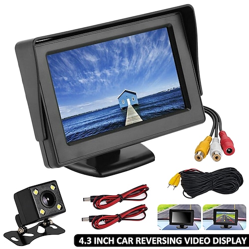 

ksj-403 4.3 inch TFT-LCD 480TVL CCD Wired 140 Degree 4.3 inch Car Rear View Kit Plug and play for Car Reversing camera