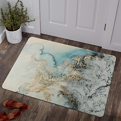 

1pc moderne marbre imprimé tapis de sol salle de bain tapis d'entrée paillasson tapis de sol pour porte tapis cuisine entrée tapis de blanchisserie décor