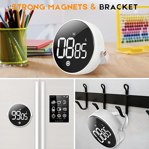 

Magnetischer LED-Digital-Küchentimer, manueller Countdown-Timer, Wecker, Küche, Dusche, Fitnessraum, Master-Timer