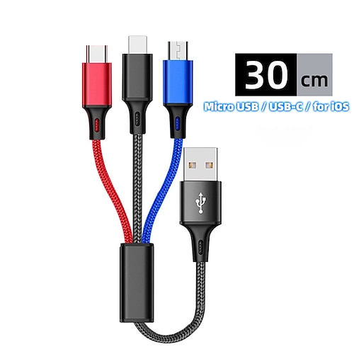 

Le câble micro usb 3 en 1 de type c convient à l'iphone mini 11 12 13 samsung millet câble de chargeur de téléphone portable