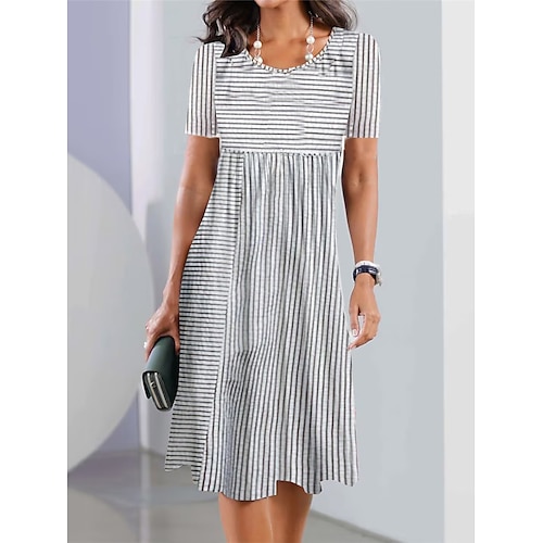 

Mulheres Vestido casual Vestido de verão Vestido estampado Floral Bolsos Imprimir Gola Redonda Vestido midi Moda Roupa de rua Ao ar livre Diário Manga Curta Ajuste Largo Rosa Azul Verde Verão