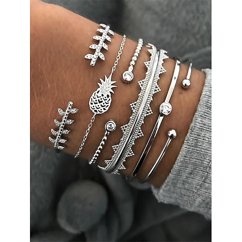 

Mulheres Bangle Moda Ao ar livre Folha Bracelete