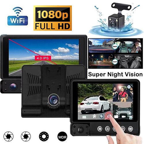 

C10 1080p Neues Design / HD / 360 ° Überwachung Auto dvr 170 Grad Weiter Winkel 4 Zoll IPS Autokamera mit Wifi / G-Sensor / Parkmodus 4 Infrarot-LEDs Auto-Recorder