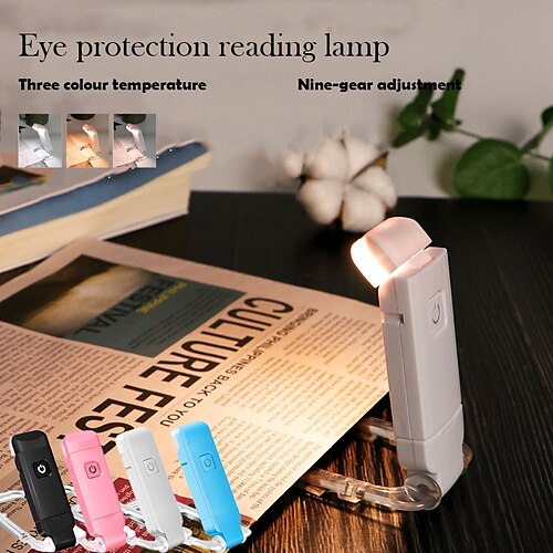 

LED USB Rechargeable Book Light Reading Light Eye Protection Night Light Portable Clip Desk Light Bookmark Read Light Night Lamp