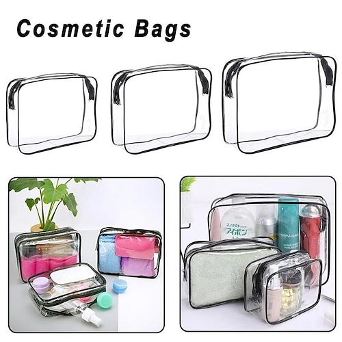 

bolsa de higiene transparente bolsa de tamanho quart bolsa de maquiagem de viagem bolsa cosmética em pvc bolsa cosmética para homens