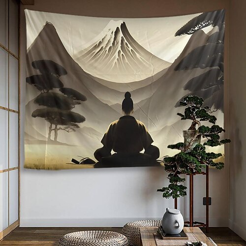 

estilo japão zen tapeçaria pendurada arte da parede grande tapeçaria mural decoração fotografia pano de fundo cobertor cortina casa quarto sala de estar decoração