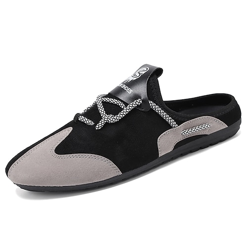 

Homens Tamancos e mulas Sapatos casuais masculinos Casual Ao ar livre Diário Caminhada Sintéticos Respirável Preto Cinzento Preto / Vermelho Bloco de cor Verão Primavera