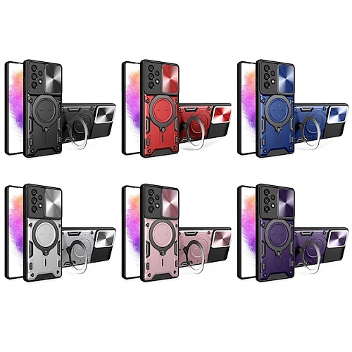 

teléfono Funda Para Samsung galaxia Funda Trasera S22 Ultra Plus S21 FE S20 A54 Note 20 Ultra A33 Marco Antigolpes Magnética Caballete Diseño Geométrico Armadura TPU ordenador personal