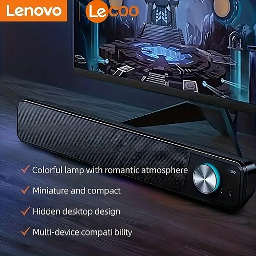 

Lecoo ds111 alto-falantes com fio para computador multimídia com baixo para computador notebook