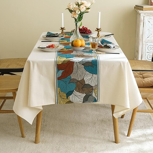 

Farmhouse Tablecloth Boho Table Cloth Spring Tablecloth Round Outdoor Cloth Table Cover Oval Rectangle For Picnic Wedding Dining Easter