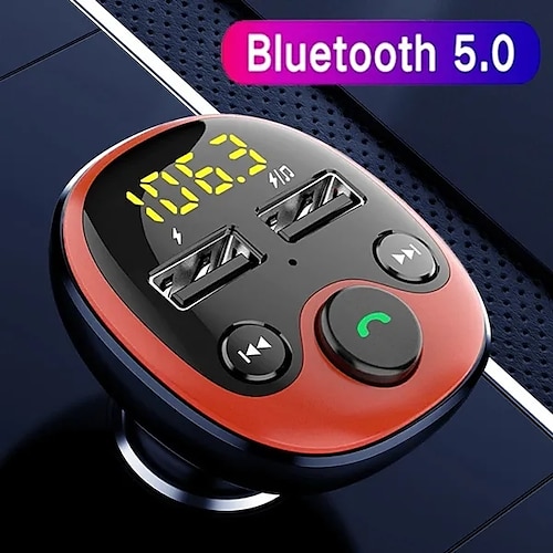 Bluetooth 5,0 Auto Ladegerät Dual USB Auto Kit FM Transmitter