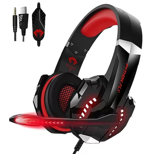 

casque de jeu plongez dans l'action avec un casque filaire rouge!