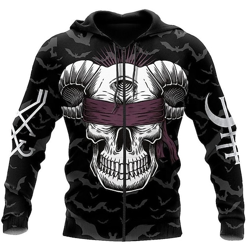 

Homme Sweat à capuche zippé Veste Noir Capuche Imprimés Photos Zippé Imprimer Sport Loisir du quotidien Des sports 3D effet Vêtement de rue Design Décontractées Printemps Automne Vêtement Tenue