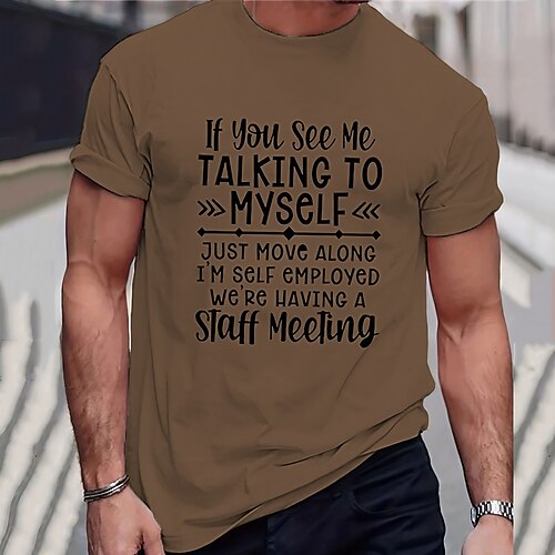 

Men's T shirt Tee Graphic Tee Letter Graphic Prints Crew Neck Clothing Apparel Hot Stamping Outdoor Street Short Sleeve Print Fashion Designer Casual