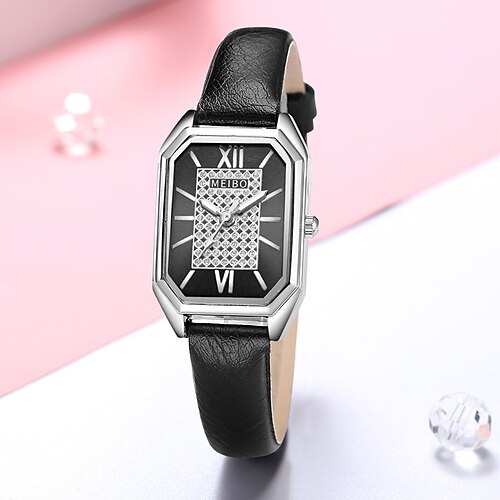 

Femme Montres à quartz Minimaliste Décontractée IMPERMÉABLE Cuir PU Suivre