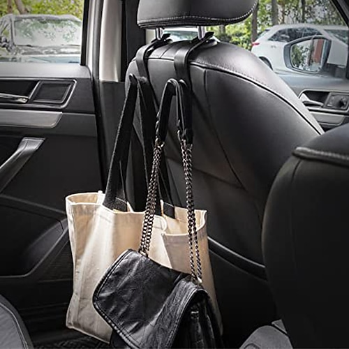 

4/8pcs Car Seat Headrest Hook, Auto Seat Hook Hangers Storage Organizer Interior Accessories for Purse Coats Umbrellas Grocery Bags Handbag