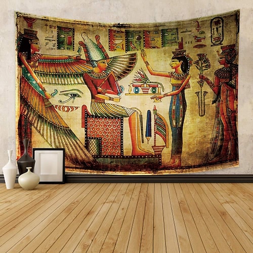 

antigo Egito tapeçaria pendurada arte da parede grande tapeçaria mural decoração fotografia pano de fundo cobertor cortina casa quarto sala de estar decoração hieróglifos Esculturas totem sobrenatural