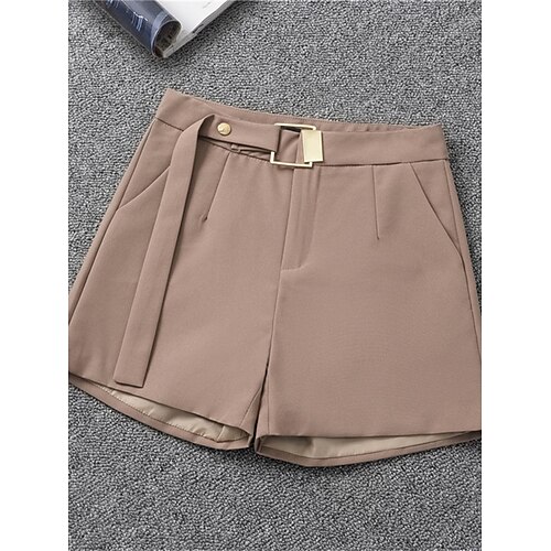 

Mulheres Calção Calças Arroz Branco Azul marinho Cinzento Cintura Alta Ativo Simples Casual Rua Feriado Roupa Diária Bolsos Curto Respirabilidade Tecido S M L XL 2XL